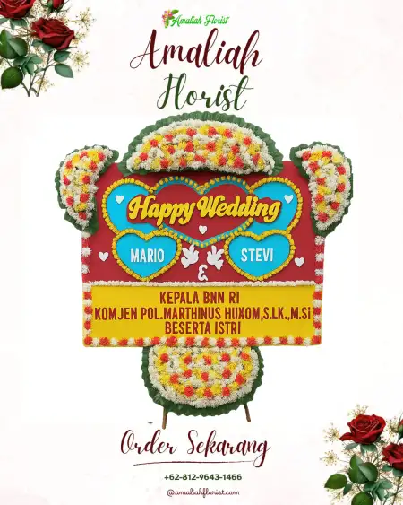 Papan Bunga Pernikahan Wijaya Kusuma